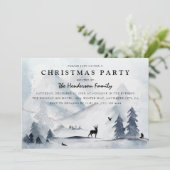 水彩ウィンターマウンテンズクリスマスパーティー 招待状 (スタンド正面)