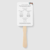 水彩ウィンター開花ガーランド結婚式 プログラム ハンドファン (裏面)