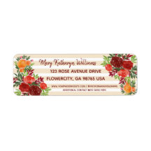 水彩ウェディングシャワーバラ差出人住所