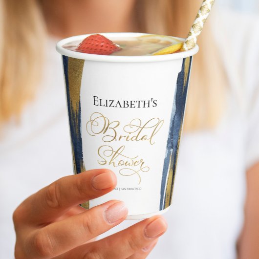 水彩ウェディングシャワー紙コップ | アブストラクト 紙コップ