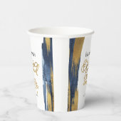 水彩ウェディングシャワー紙コップ | アブストラクト 紙コップ (右)