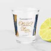水彩ウェディングシャワー ショットグラス | アブストラクト (正面)