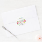 水彩ウェディングシャワー・ティーパーティー・ステッカー ラウンドシール (封筒)