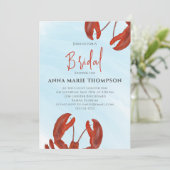 水彩ウェディングシャワー レッドロブスター QRコード 招待状 (スタンド正面)