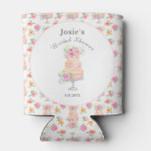 水彩ウェディングシャワー ローズケーキ パターン 缶クーラー (裏面)