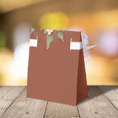 水彩ウェディングフラワーボタニカルテラコッタ フェイバーボックス