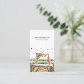 水彩ウェディングプランナー写真家QRコード 名刺 (スタンド正面)