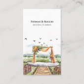 水彩ウェディングプランナー写真家QRコード 名刺 (正面)