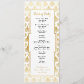 水彩ウェディングプログラム 1920年代 アートデコ ゴールド プログラム (裏面)