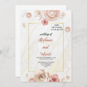 水彩ウェディング招待状 招待状 (正面/裏面)