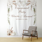 水彩ウェルカム エレガント ボーホーエンゲージメントパーティー タペストリー (インサイチュ)