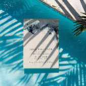 水彩ウェーブコラージュ写真デートの保存 招待状