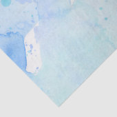 水彩ウォッシュモダンシンプルアクアスカイブルーホワイト 薄葉紙 (詳細)