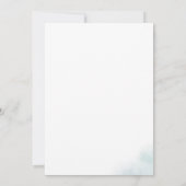 水彩ウォッシュ | 青い洗礼 招待状 (裏面)