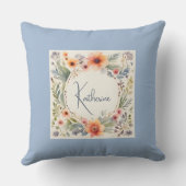 水彩ウォーターフラワーパーソナル クッション (裏面)