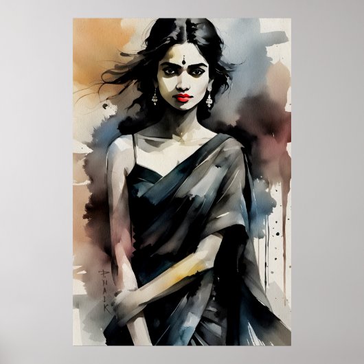 水彩ウォールアート ポスター (正面)