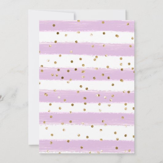 水彩ウサギとワイルドフラワーベイビーシャワー 招待状 (裏面)