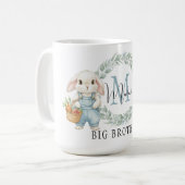 水彩ウサギの陶器でできた新しいお兄ちゃんギフト コーヒーマグカップ (正面左)