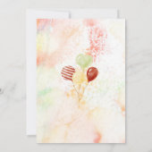 水彩ウッドランドエレガントパーティーベビーシャワー 招待状 (裏面)