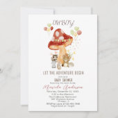 水彩ウッドランドエレガントパーティーベビーシャワー 招待状 (正面)