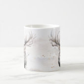 水彩ウッドランドディアウィンターマグ コーヒーマグカップ (中央)