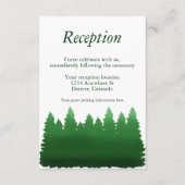 水彩ウッドランドパインズウェディングレセプション エンクロージャーカード (正面)