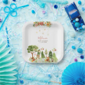 水彩ウッドランドパーティーベビーシャワー ペーパープレート (パーティー)