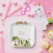 水彩ウッドランドパーティーベビーシャワー ペーパープレート (パーティー)