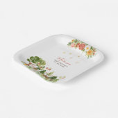 水彩ウッドランドパーティーベビーシャワー ペーパープレート (傾斜あり)