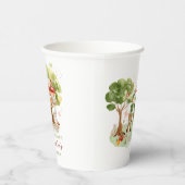 水彩ウッドランドパーティーベビーシャワー 紙コップ (右)