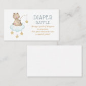 水彩ウッドランドベアおむつラッフル エンクロージャーカード (正面/裏面)