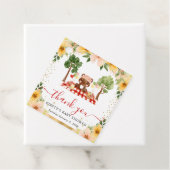 水彩ウッドランドベアーピクニックベビーシャワー フェイバータグ (インサイチュ)