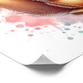 水彩ウッドランドベビーリス子供部屋スイング ポスター (角)