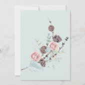 水彩ウッドランドマウンテンスノーヤギ 招待状 (裏面)