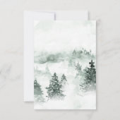 水彩ウッドランドローレルクレストウェディングRSVPカード 出欠カード (裏面)