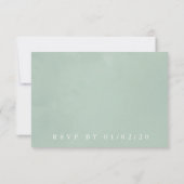 水彩ウッドランドローレルクレストモノグラム結婚ズ 出欠カード (裏面)