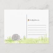 水彩ウッドランド動物仮想誕生日パーティー ポストカード (裏面)