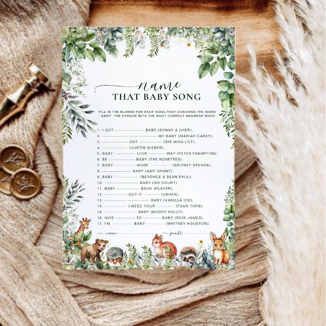 水彩ウッドランド動物名そのベビー歌 (クリエイターアップロード済み)