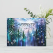 水彩ウッドランド聖なる書物、 経典クリスチャンクリスマス シーズンカード (スタンド正面)