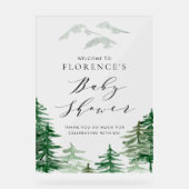 水彩ウッドランド赤ちゃんシャワー歓迎サイン アクリルサイン (正面)