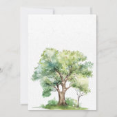 水彩ウッドランド雪獅子赤ちゃんシャワー 招待状 (裏面)