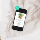 水彩ウッドランド雪獅子赤ちゃんシャワー 招待状