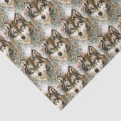 水彩ウルフヘッドグレー白黒色 薄葉紙 (詳細)