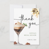 水彩エスプレッソマティーニ ブライダルシャワー サンキューカード (正面)