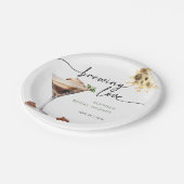 水彩エスプレッソマティーニ ブライダルシャワー ペーパープレート (アングル)
