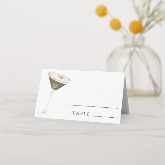 水彩エスプレッソマルティ結婚ニ – の座席表 プレイスカード (裏面)