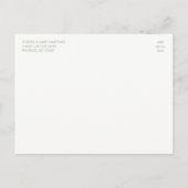 水彩エチェヴェリア紫リボン日付を保存 案内ポストカード (裏面)