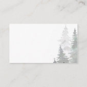 水彩エバーグリーンウィンターフォレストサンキューカード エンクロージャーカード (裏面)