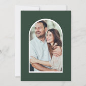 水彩エバーグリーン&コットンフラワーアーチフォト セーブザデート (裏面)