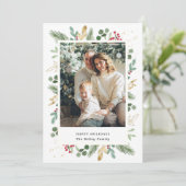 水彩エバーグリーン,緑の金ゴールド,写真独身の シーズンカード (スタンド正面)